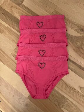 Ganni Hot Pink Heart Briefs - 4 pairs